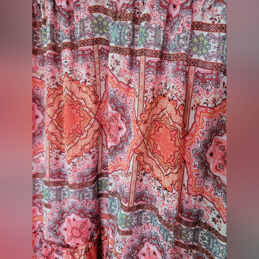 Rabbit Rabbit Rabbit Designs Geometric Pattern Maxi Dress Size 16 - Picture 10 of 10